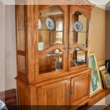 F31. Ethan Allen china cabinet. 86”h x 57”w x 20”d 